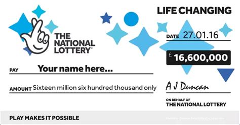 check national lottery ticket.